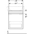 Шкафчик для раковины Renova Plan, с одним выдвижным ящиком и одним внутренним выдвижным ящиком, высота 586 мм, Geberit