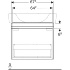 Шкафчик для раковины Renova Plan, с одним выдвижным ящиком и одним внутренним выдвижным ящиком, высота 586 мм, Geberit
